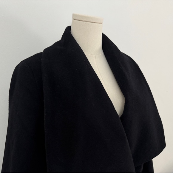 Cole Haan Women's Signature Wool Blend Wrap Coat Black Size 12 - Picture 11 of 16